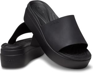 Женские шлепанцы Crocs Brooklyn на платформе, черный