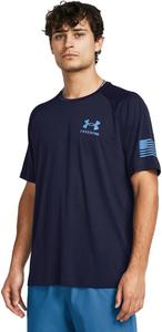 Футболка с коротким рукавом Freedom Tech от Under Armour Mens, (412) Midnight Navy/Viral Blue