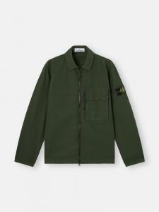 Удобная рубашка с многослойными нагрудными карманами Stone Island 1200004 CANVAS WEAVE COTTON, ORGANIC COTTON, Juniper