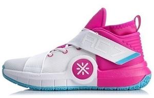 Баскетбольные кроссовки All City 7 мужские с высоким верхом белые/флуоресцентно-розовые Lining