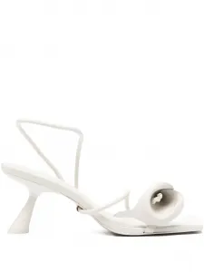 Босоножки Ria на спиральных ремешках с каблуком 80 мм Cult Gaia, белый
