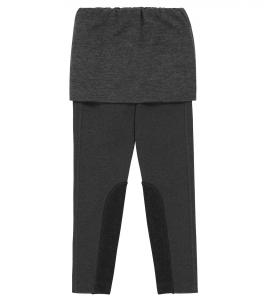 Юбка и леггинсы из смесового хлопкового джерси Brunello Cucinelli, серый