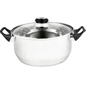 Кастрюля из нержавеющей стали 5,1 л - Ø24 см - только для газовых плит - сатинированная отделка - легкая и прочная Karl Hausmann