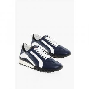 Кожаные кроссовки LEGEND с контрастными деталями Dsquared2, синий