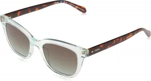Солнцезащитные очки Fossil FOS 2126 /G/S 0OX, кристально-зеленые, коричневые, с затемнением, Crystal Green