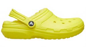 Crocs Мужские классические сабо на подкладке, желтого цвета