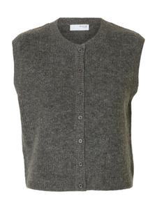 SELECTED Вязаный жилет 'SLFLULU' в крапчатом сером цвете