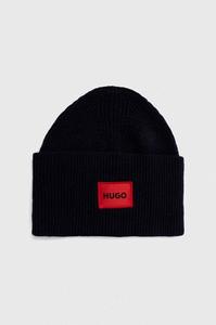 Шерстяная шапка HUGO Hugo, темно-синий
