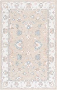 SAFAVIEH Heritage Collection ковер, 183 x 183 см, Beige & Ivory, ручной работы из шерсти, идеально для гостиной, спальни, столовой (HG125B)