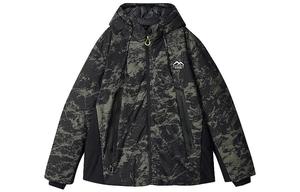 Skechers Спортивная куртка пуховик мужская черно-зеленый камуфляж, Black Green Camouflage