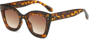 Популярные модные солнцезащитные очки-пилот для женщин, защита от УФ-излучения UV400, ретро-стиль, заклепки, градиентный дизайн, трендовые мужские солнцезащитные очки 6140 Melrose, Leopard