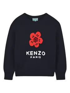 Свитер Boke Flower Kenzo Kids, синий