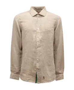 Льняная рубашка, модель Torino Mason'S, бежевый