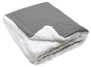 Мягкое одеяло Zollner 00000277, серый - текстиль - 150 x 3 x 200 см