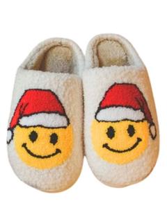 Унисекс белые тапочки Santa Christmas Happy Face Katydid