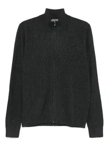 Кардиган в рубчик Corneliani, серый