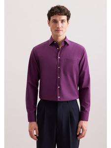 Деловая рубашка, стандартного размера, фиолетового цвета Seidensticker