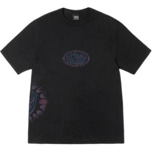 Футболка SS25 Wave Oval Tee Pigment Dyed Unisex Stussy, черный
