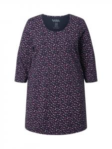 Длинная рубашка черного цвета Ulla Popken