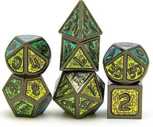 Игральные кости для рпг Dryad Power RGFK Набор из 7 металлических кубиков