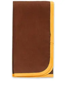 Набор из двух льняных салфеток с контрастной отделкой La Doublej, коричневый