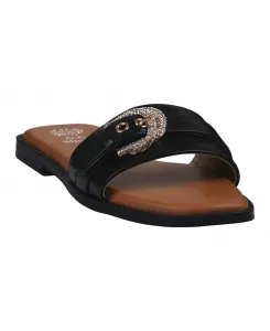 Женские плоские сандалии Kenna с декоративной пряжкой GC Shoes, черный