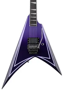 Электрогитара ESP LTD Alexi Hexed. Оттенок зубчатой фиолетовой с градиентом и тонкими линиями