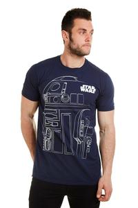 Хлопковая футболка с контуром R2D2 Star Wars, синий