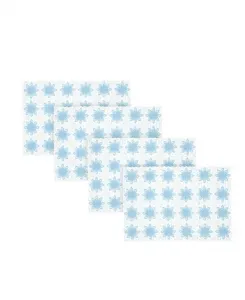 Вязаные крючком салфетки с цветочным узором, набор из 4 штук Elrene, синий