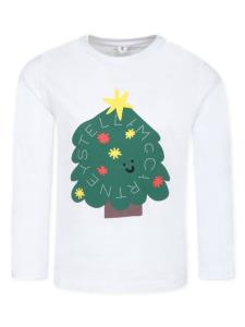 Stella McCartney Kids футболка с графическим принтом, белый