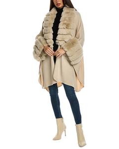 Пончо Surell Accessories Knit Ruana Surell Accessories, белый