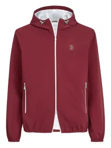 Куртка с капюшоном и логотипом Brunello Cucinelli, красный