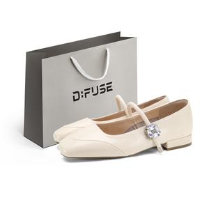 D:FUSE SCANDINAVIA D FUSE SCANDINAVIA Мэри Джейн на блочном каблуке женские бежевые, цвет Beige