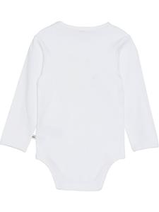 Pippi Babywear Детский боди с длинными рукавами "Body LS AO-printed" белого цвета