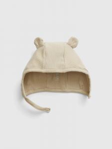 (К) Моя первая любимая тонкая ребристая шапочка в виде медведя (для малышей)