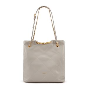 ELLE Сумка через плечо из коровьей кожи на одно плечо, женская, черный/светло-серый/карамель