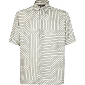 FENDI Мужская рубашка бежевого цвета Beige