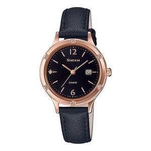 Часы CASIO Analog SHEEN Sapphire Crystal Quartz Waterproof Black Digital, черный