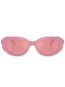 Солнцезащитные очки в оправе 'кошачий глаз' с кристаллами Swarovski, розовый