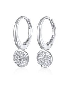 Elli Серьги с латунным диском в серебряной оправе