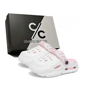 Сабо унисекс коробка Colorful Creations, White Pink