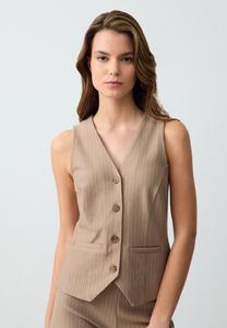 Жилет NARROW CUT V-NECK PATTERNED Jimmy Key, бежевый