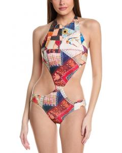 Женский цельный купальник Norma Kamali, красный