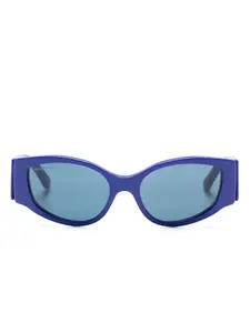 Солнцезащитные очки в круглой оправе с логотипом Balenciaga Eyewear, синий