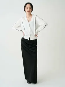 Драпированная юбка свободного кроя Miesrohe, цвет Blk[009]