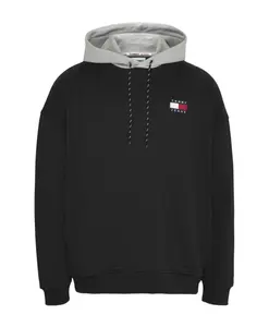 Оригинальная толстовка с логотипом в стиле колор-блок. Tommy Jeans, черный