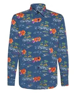 Приталенная рубашка Palms Milano Billionaire, мультиколор