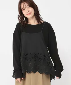 Комплект из кружевной майки и пуловера Studio Clip, цвет Black 19
