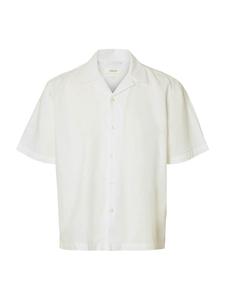 SELECTED Рубашка на пуговицах комфортного кроя 'SLHClay' в белом цвете