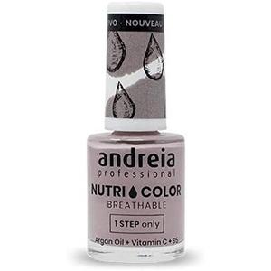 Андрея Профессиональный дышащий лак для ногтей NutriColor Веганский дизайн ногтей своими руками без применения жестокости со стойким глянцевым покрытием Цвет NC6 Фиолетовый 10,5 мл Andreia